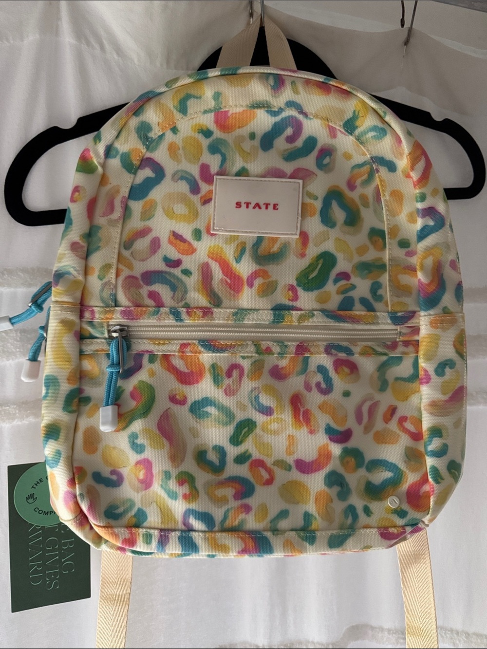 STATE Kids Multicolor Leopard Spot Backpack - Cream Base